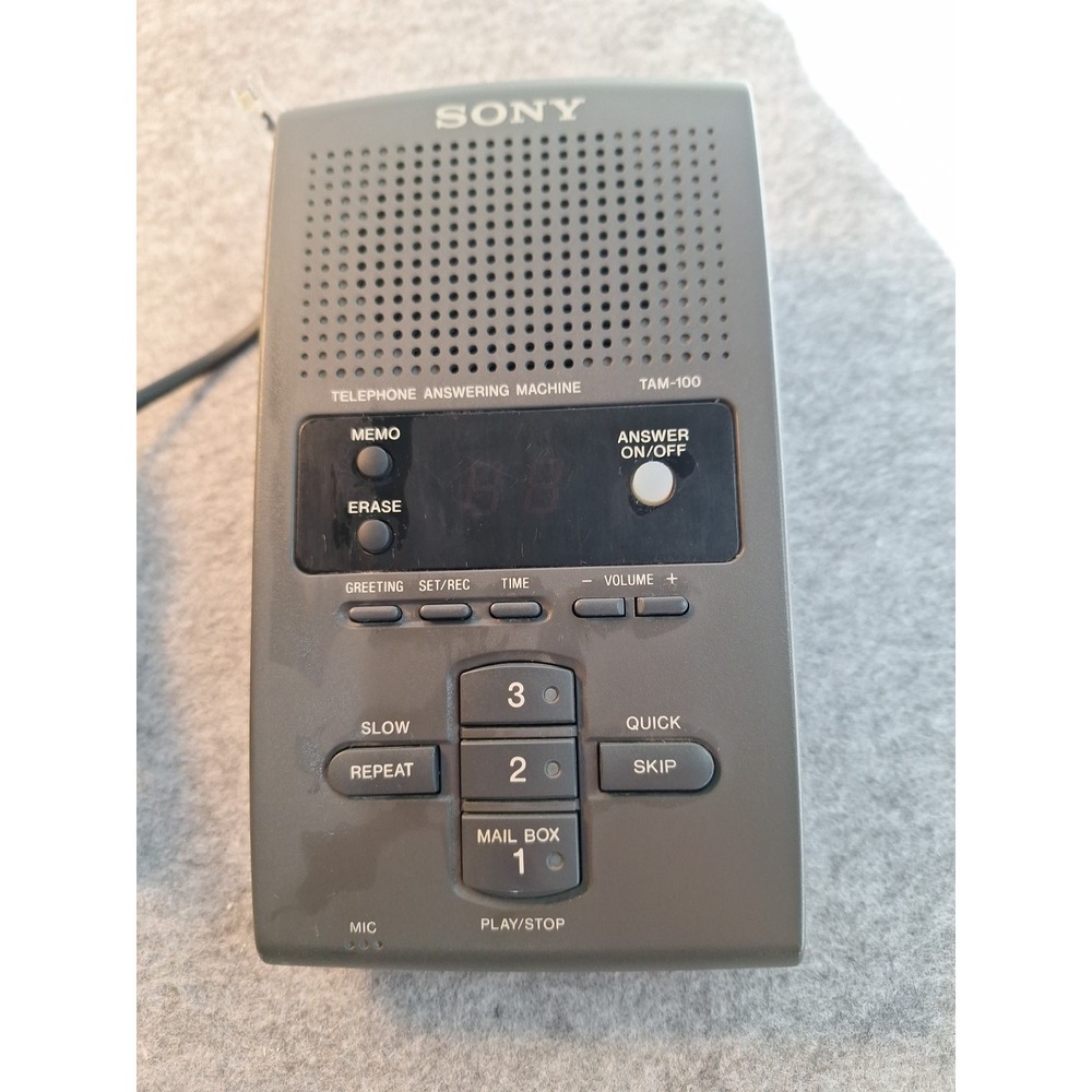 Sony TAM-100 Digital Telephone Answering Machine No Power Cord